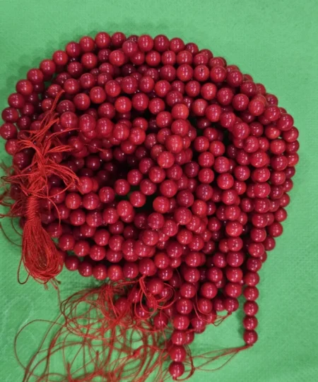 Round Coral Mala (Big Size)